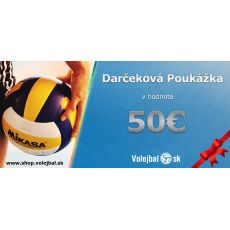 Darčeková poukážka v hodnote 50 EUR