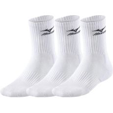 Ponožky mizuno training Mid 3p biele