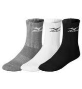 Ponožky mizuno 3p-biele,čierne,šedé